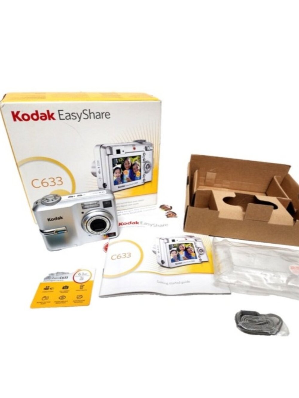 Kodak Digital Camera EasyShare C633 6.1MP Shown Tested/Cracked Screen PARTS